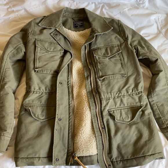 Abercrombie Utility Jacket Sherpa Lined 